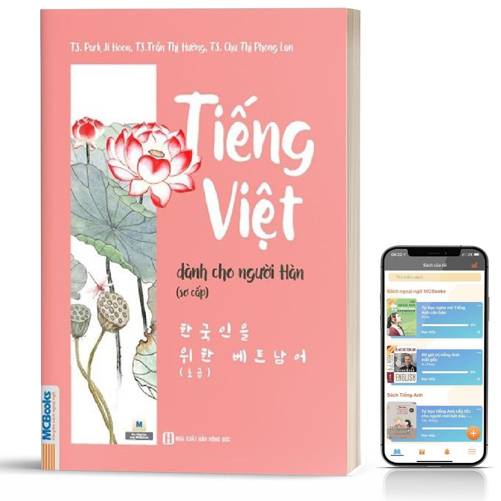 Sách - Tiếng Việt Dành Cho Người Hàn Trình Độ Sơ Cấp - Học Kèm App Online ( tặng kèm bookmark sáng tạo )