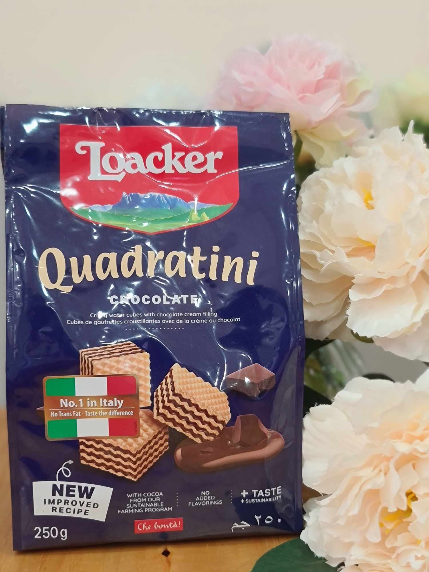 Bánh xốp Loacker Quadratini Chocolate 250g