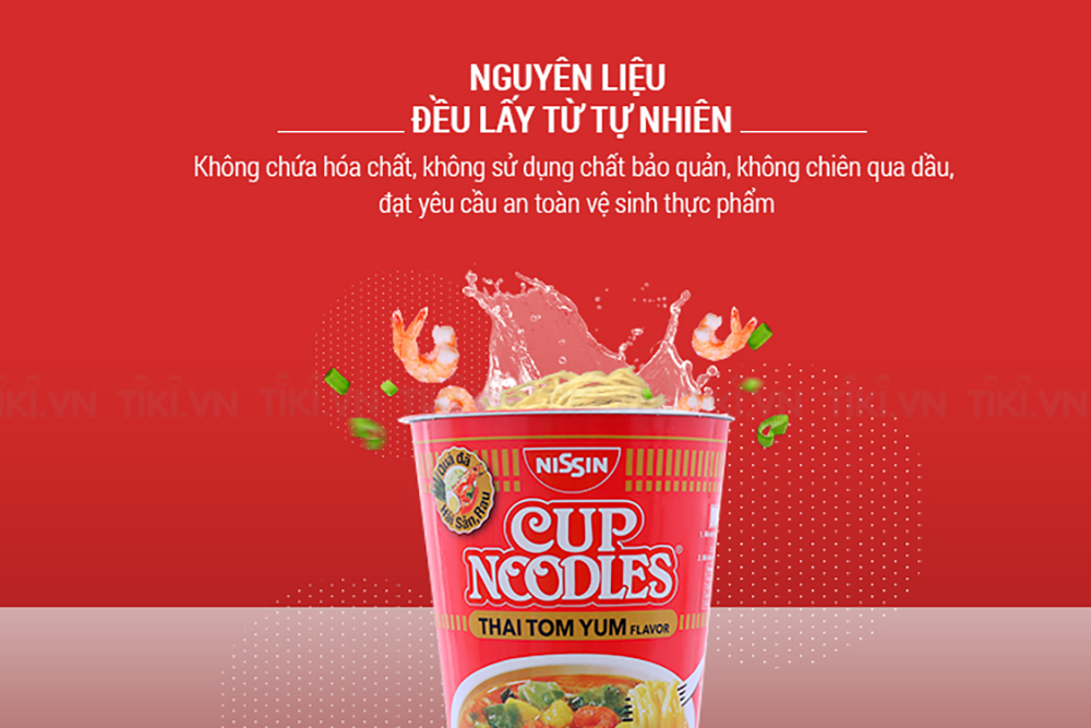 (COMBO 6 LY) MÌ LY CUP NOODLES - Hương vị Thái Tomyum 71g