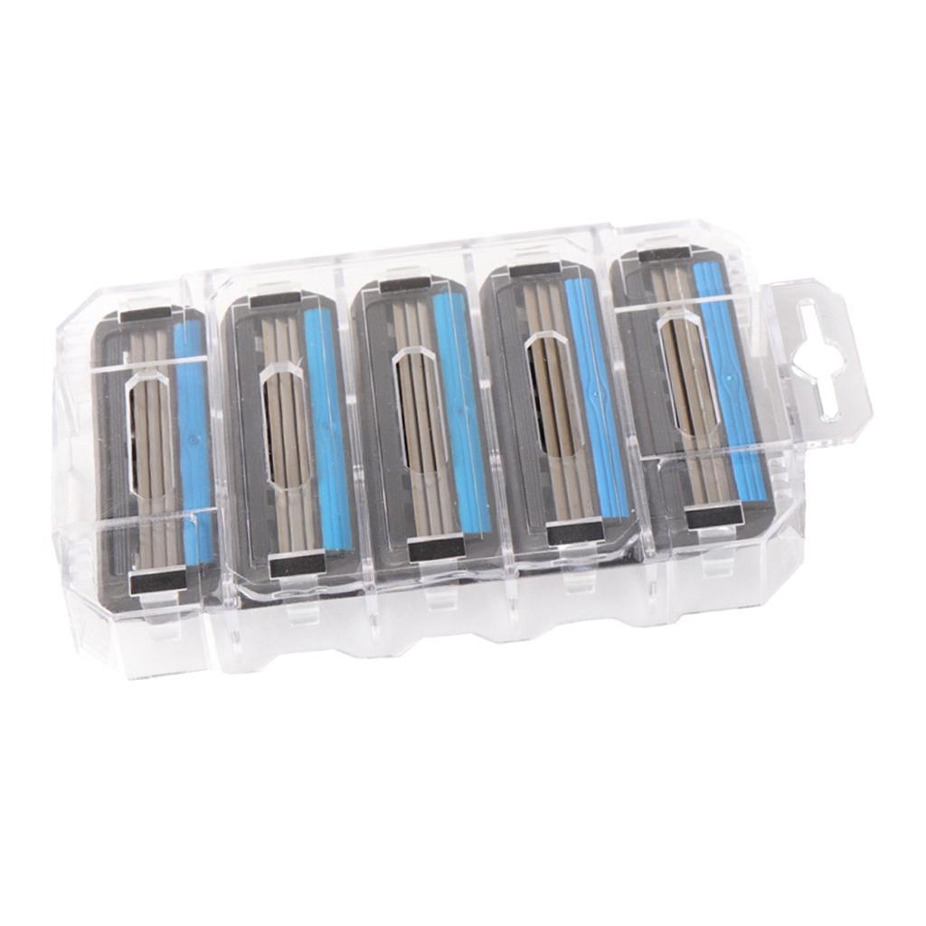 Pack of 5 Men's Manual Double Rotary Replacement Shaver Head Refills Beard Shaving Facial Hair Remove