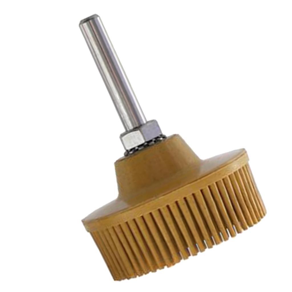 2pcs Tapered Bristle Disc Drill Brush Attachment Rubber Polishing Deburring Disc