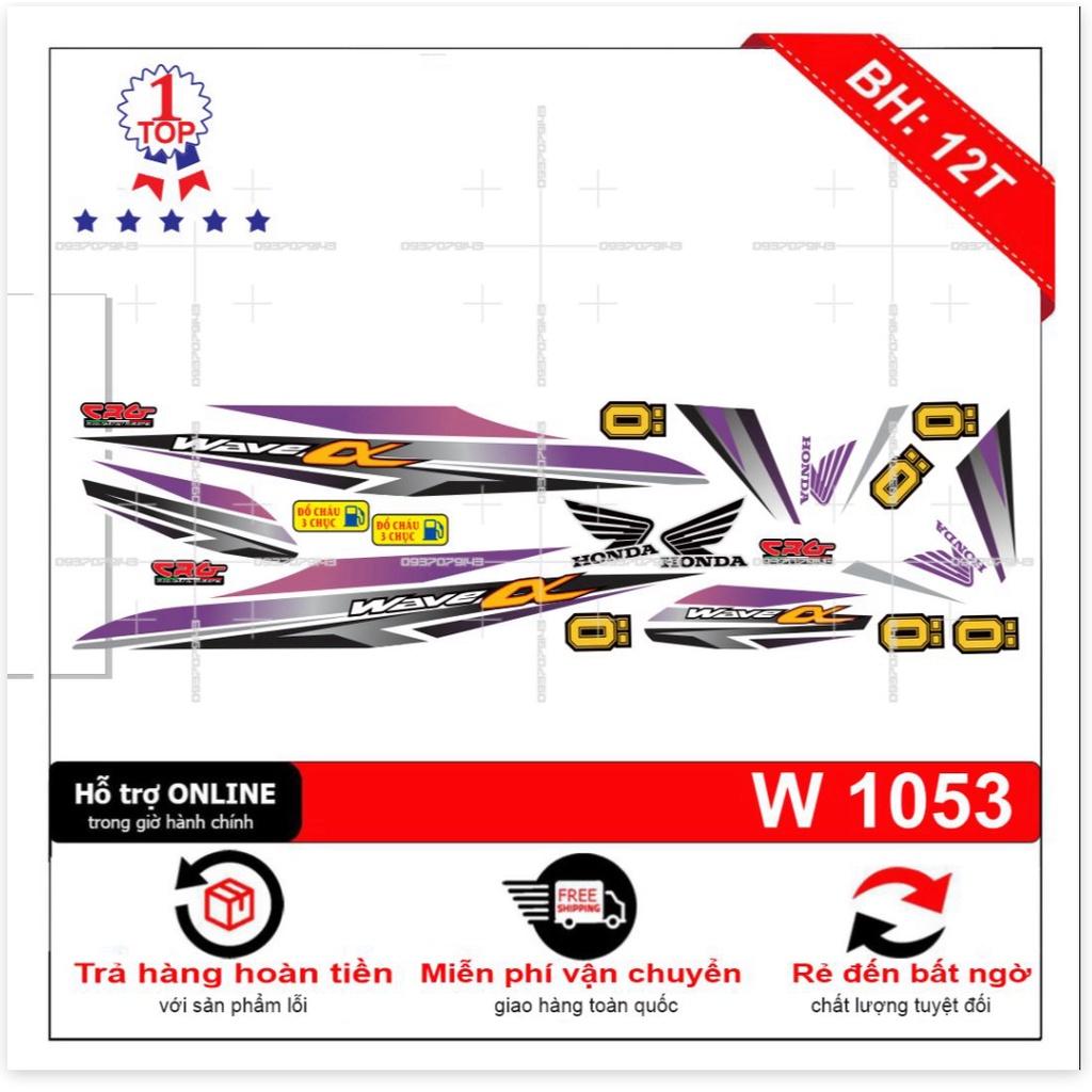 Tem rời dành cho wave a 2016 trắng tím