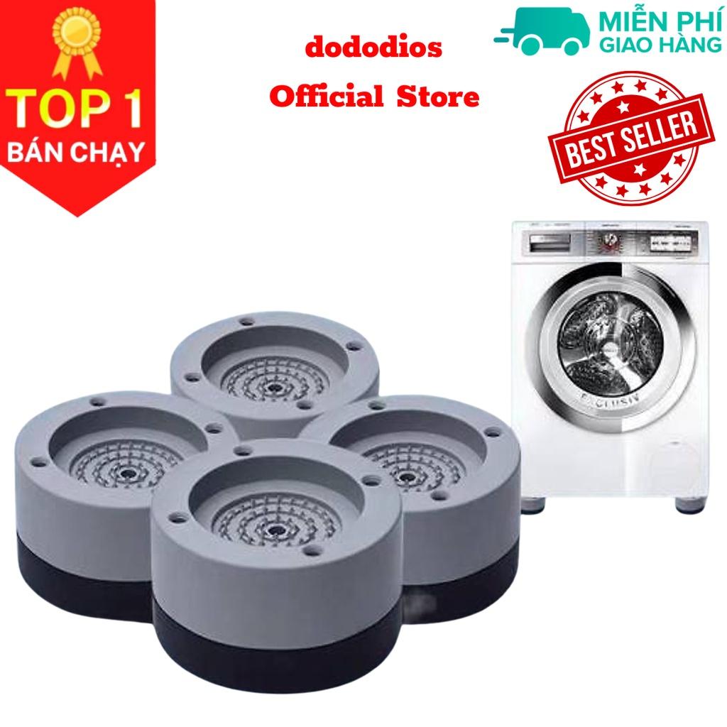 Bộ 4 Chân Kê Chống Rung Máy Giặt 3T Chất Liệu Cao Su Cao Cấp - Chống Rung, Chống Ồn Máy Giặt - Hàng Chính hãng dododios