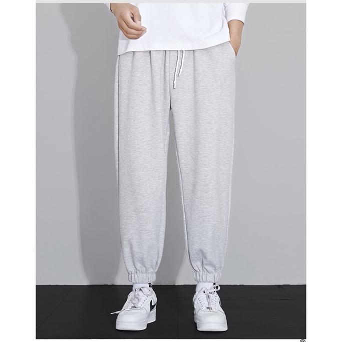 Quần Jogger Nam Nữ Trơn Basic Ống Rộng Thun Da Cá Phong Cách Thể Dục Thể Thao Năng Động Unisex