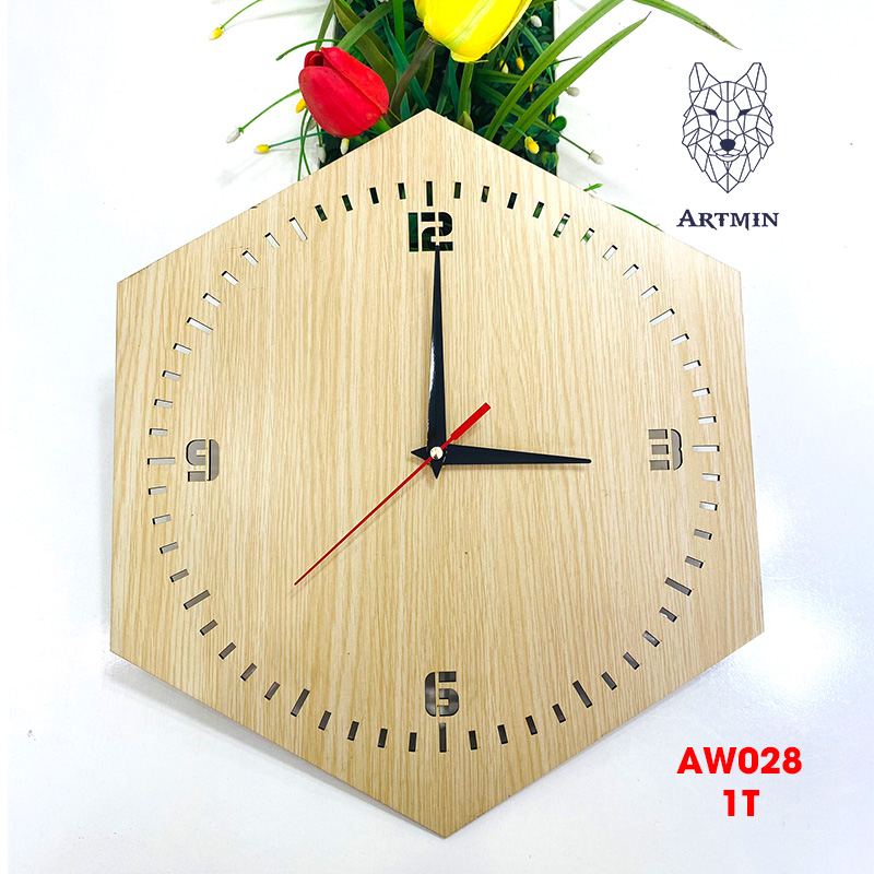 AW028 - Đồng Hồ Gỗ Decor Cách Tân – Đồng Hồ Treo Tường Trang Trí Nhà Độc Lạ