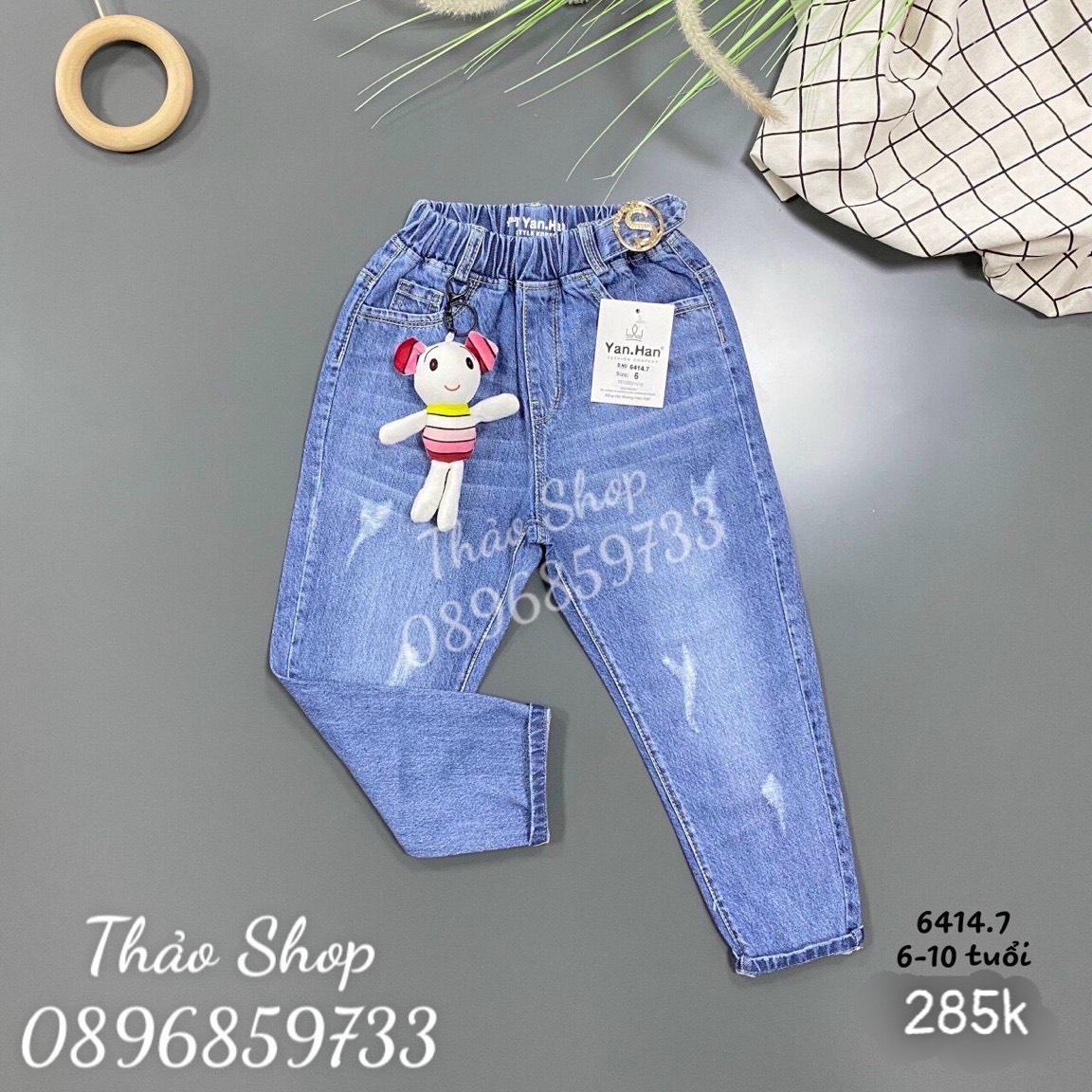 QUẦN JEANS DÀI SIZE ĐẠI BÉ GÁI