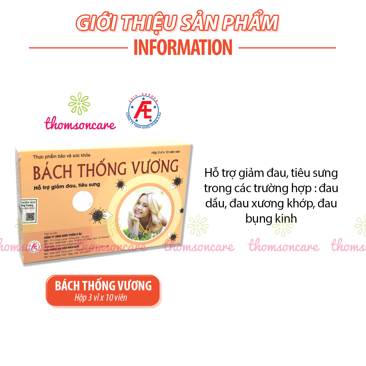 Bách Thống Vương - Hỗ trợ giảm đau đầu, xương khớp từ thảo dược