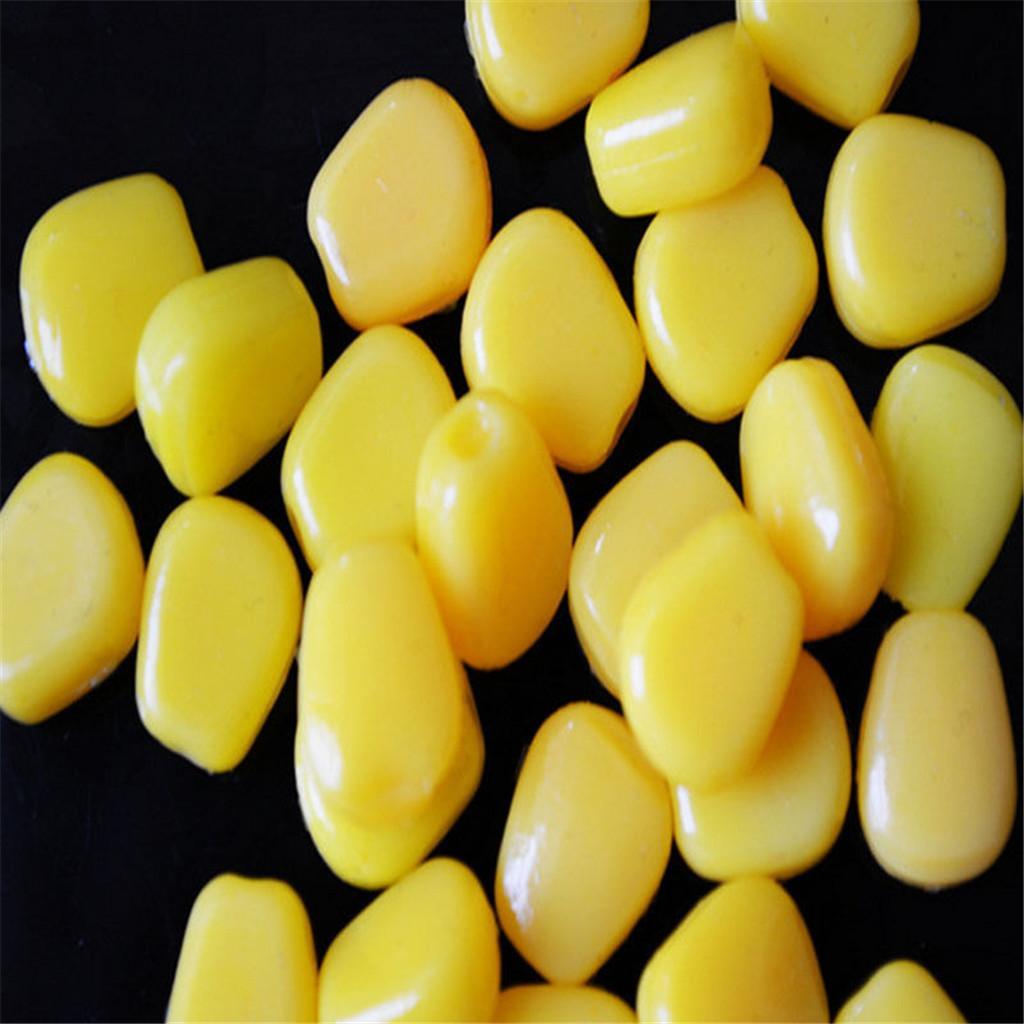 100Pcs Yellow Simulation Soft Baits Corn Carp Fishing Lures Floating Baits Pop-up Bait Fish Tool with Nice Scent