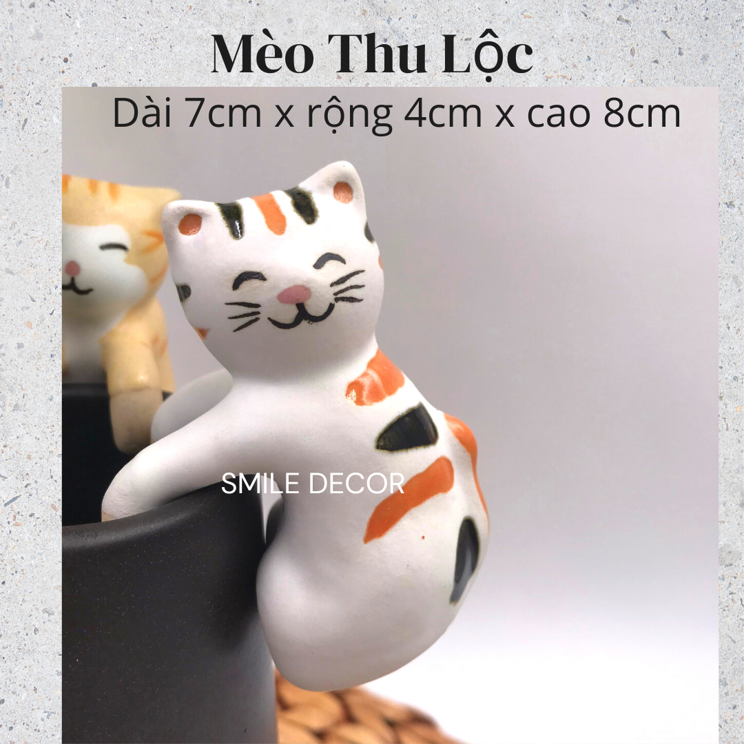Mèo treo bằng gốm trang trí, làm quà tặng (Hàng xuất khẩu
