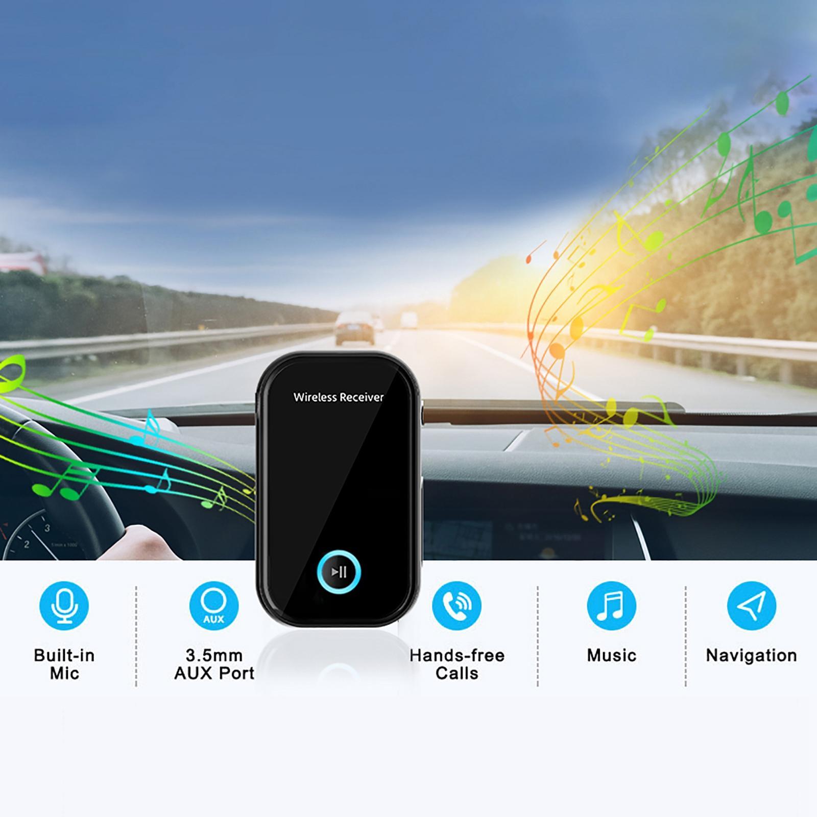 Bluetooth 5.0 AUX Music Adapter Transmitting Receiving for Music Streaming Sound System Speaker Headphones