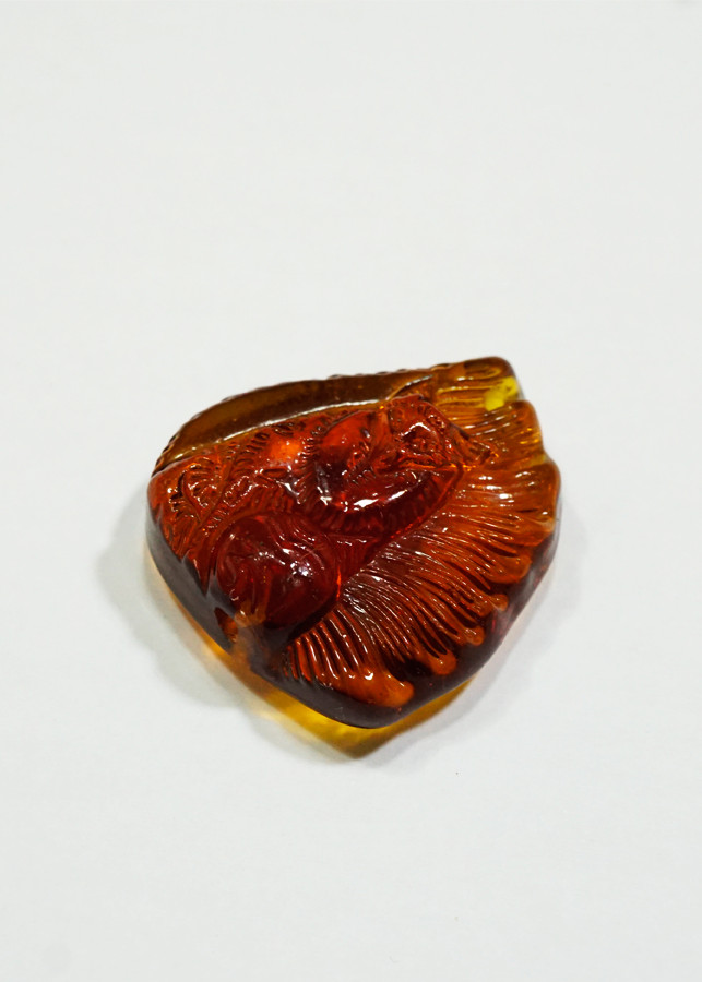 Mặt dây Hồ Ly 9 đuôi đá Topaz đỏ Tình Duyên - mạng Hỏa