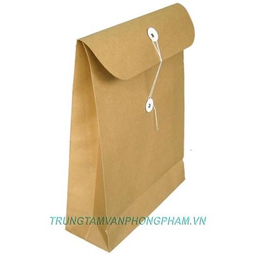 10_BAO_BÌ_A3_CỘT_DÂY giấy kraft xi măng cột dây có đáy 4cm 10cm - Túi giấy Kraft