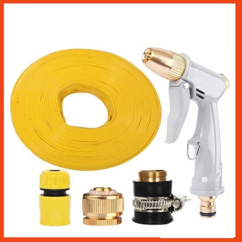 Bộ dây vòi xịt nước tưới cây rửa xe,tăng áp 3 lần, loại 7-10m 206846
