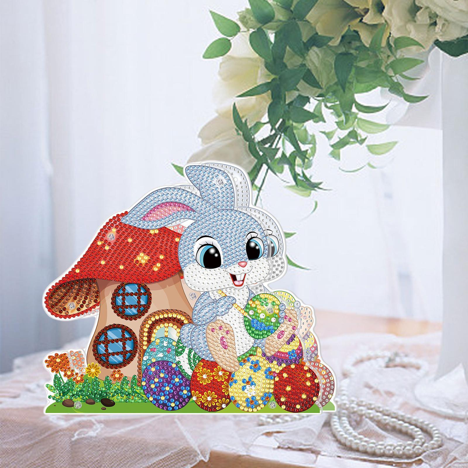 DIY  Easter Rabbit Decoration Handmade Diamond Drawing