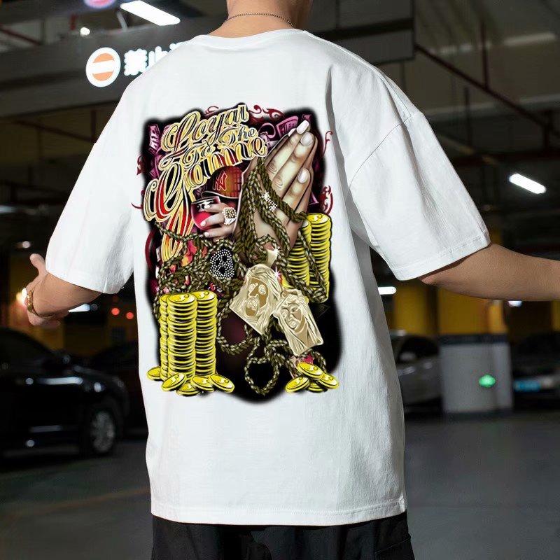 Áo Thun Nam Ngắn Tay Cổ Tròn In Hình Thời Trang