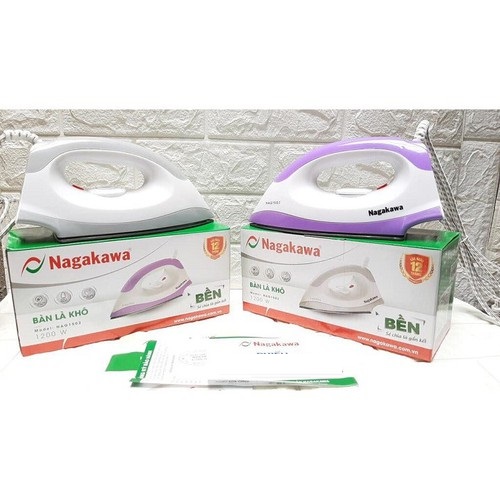Bàn ủi, bàn là Nagakwa, màu ngẫu nhiên, thương hiệu Việt Nam-Hàng chính hãng