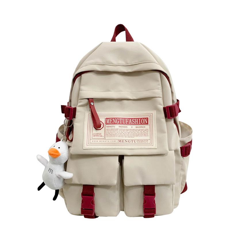 Phong cách mới nhất cặp đi học nữ học sinh trung học ba lô đơn giản sức chứa lớn mới giải trí thể thao du lịch học sinh trung học ba lô thời trang nam