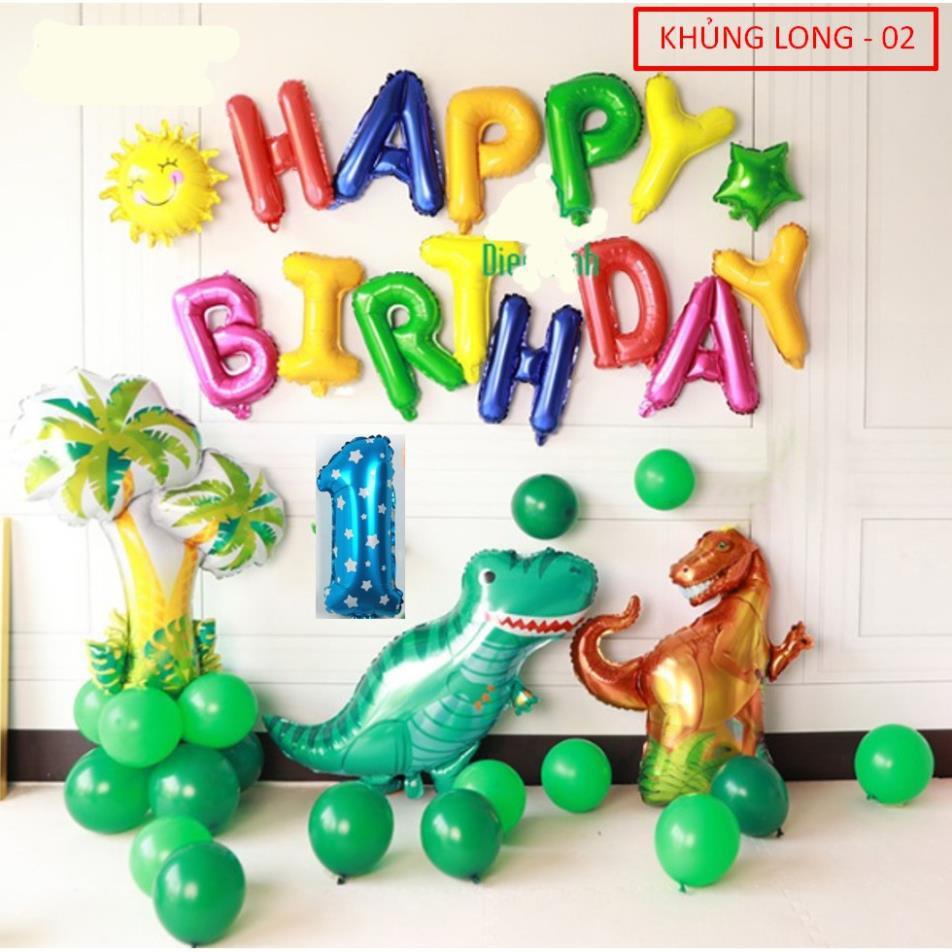 Set bong bóng Khủng Long cho bé trang trí sinh nhật tuyệt vời