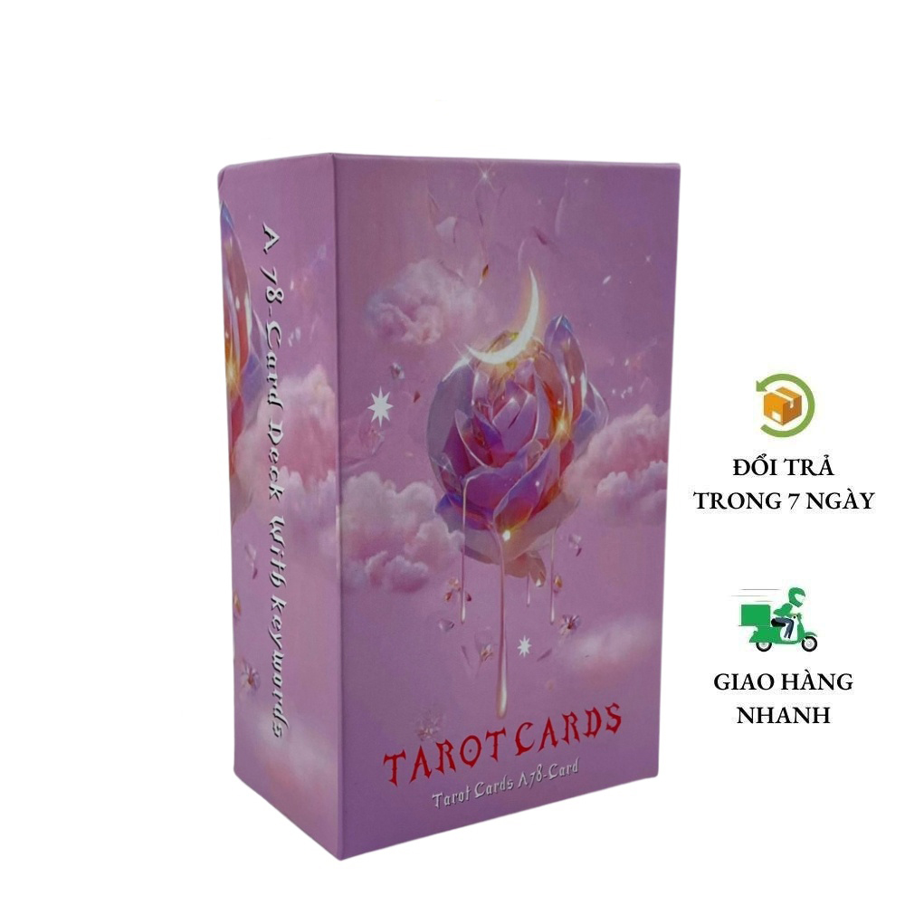 Bộ Bài Tarot Cards Hồng 78 Thẻ, Hộp Cứng