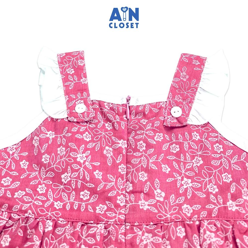Đầm bé gái họa tiết Dây Hồng nhí trắng cotton boi - AICDBGC1ZW0C - AIN Closet