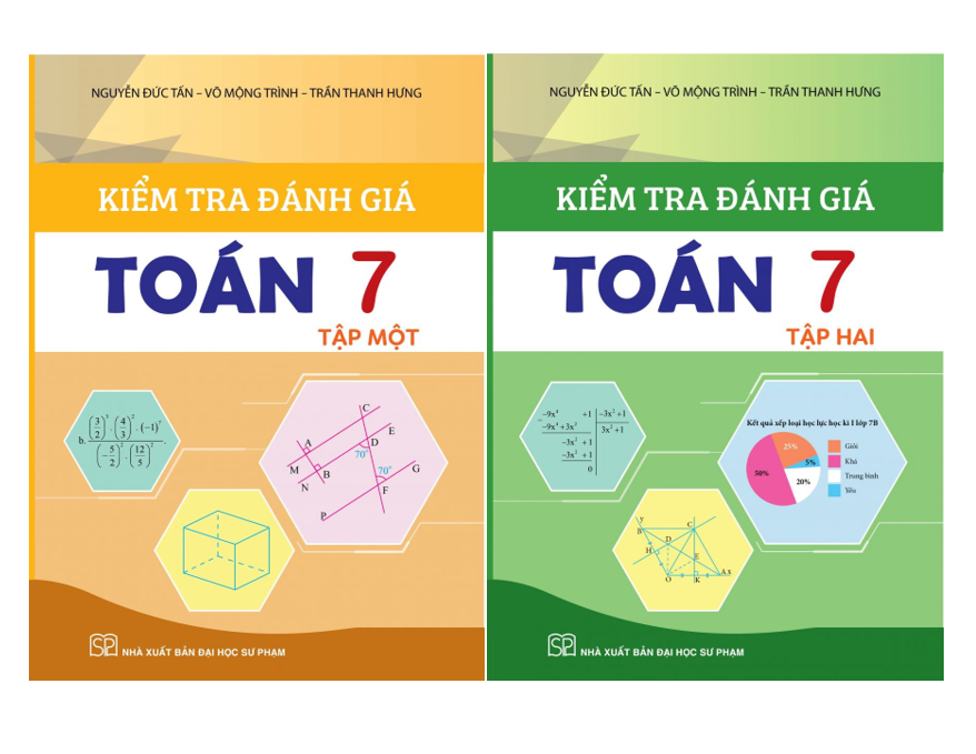 Sách - Combo Kiểm tra đánh giá Toán 7- tập 1 + 2