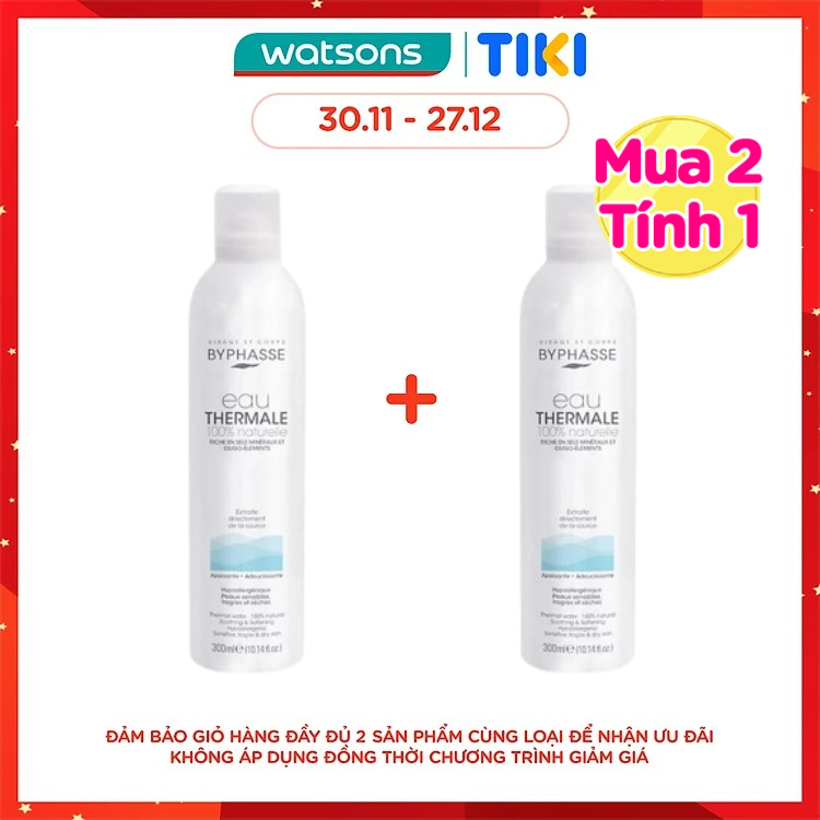 Xịt Khoáng Byphasse Eau Thermale 100% Naturelle 300ml