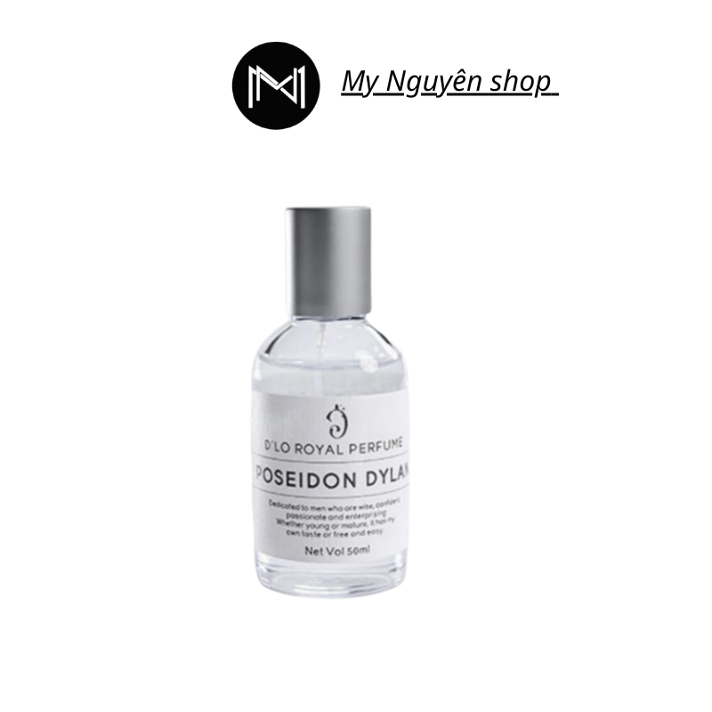 Tinh dầu nước hoa nam D'LO 02 50ml POSEIDON DYLAN - Đánh thức giác quan của một quý ông gen Z mạnh mẽ, sắc sảo | DLO 02