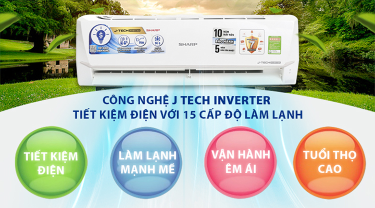 Máy Lạnh Sharp Inverter 1 HP AH-X9VEW