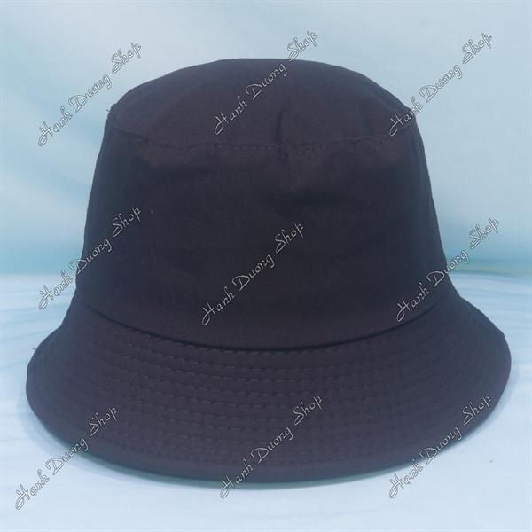 Nón tai bèo mũ bucket vành nhỏ thêu chữ Oải Cả Chưởng - Đen