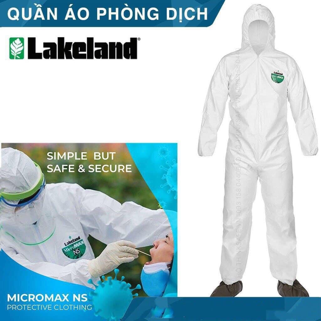 Quần Áo Chống Hóa Chất Lakeland - MicroMax NS cấp độ 4 (tặng 1 khẩu trang 9105, 1 đôi găng tay, 1 bọc giày)