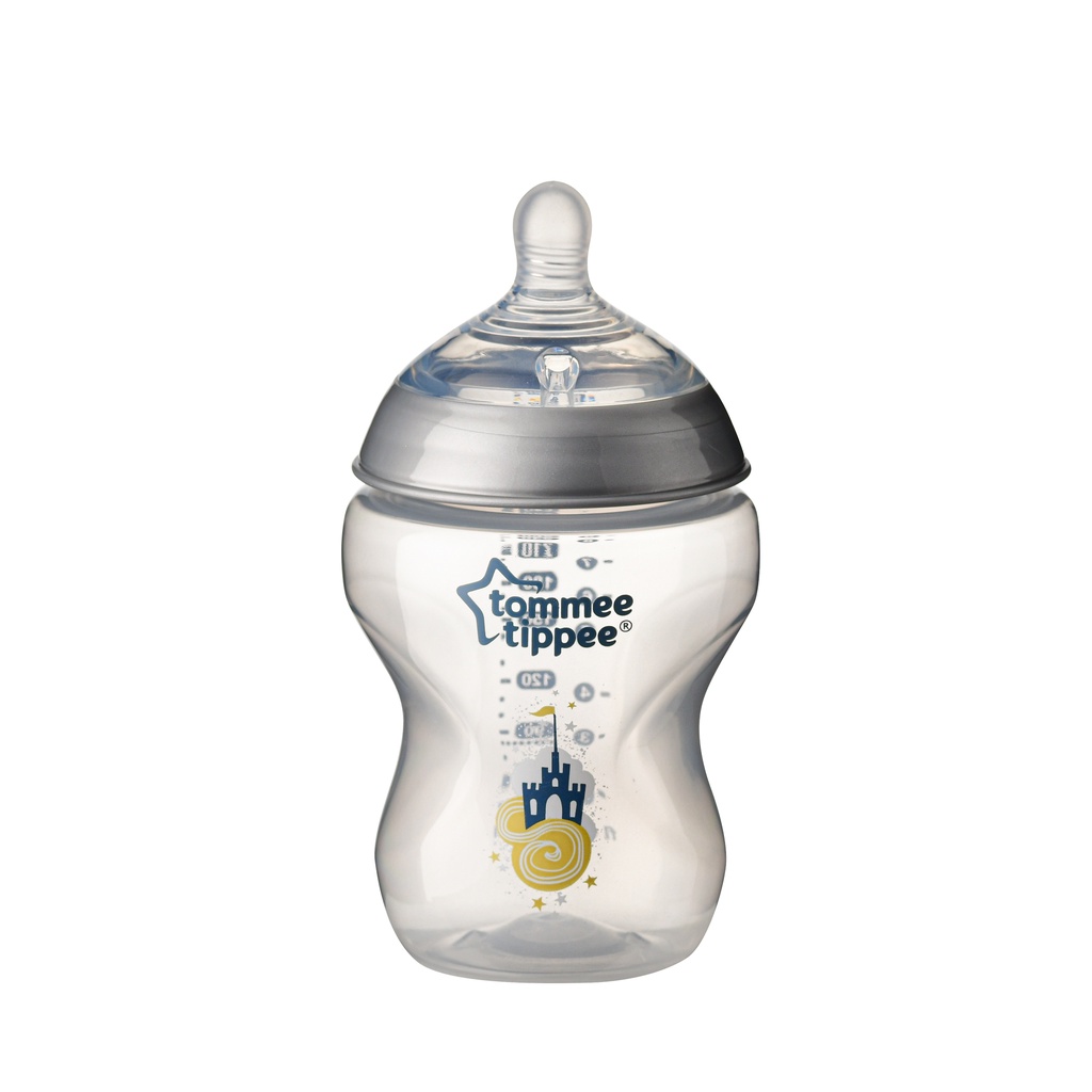 Bình Sữa PP Ty Siêu Mềm Tự Nhiên Tommee Tippee Natural Start 150ml, Núm Ty Của Bình 0-3 Tháng - Hoạ Tiết