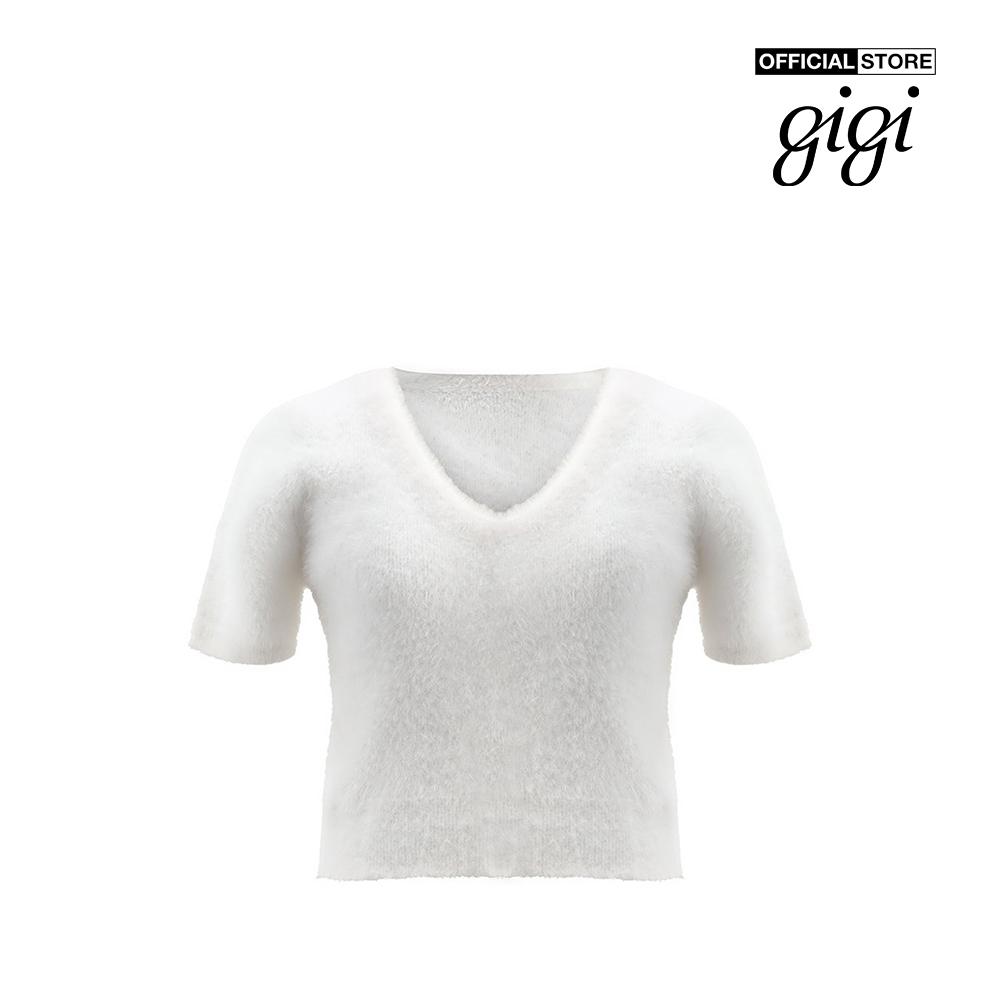 GIGI - Áo len nữ tay ngắn cổ V nữ tính G1303K222711