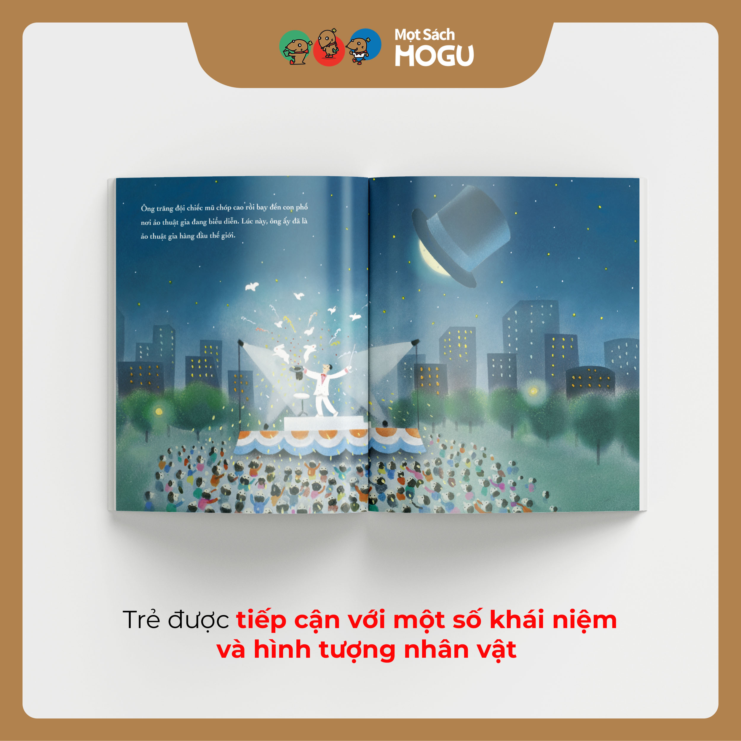 Truyện Ehon bé 3-4-5 tuổi - Chiếc mũ của ông trăng