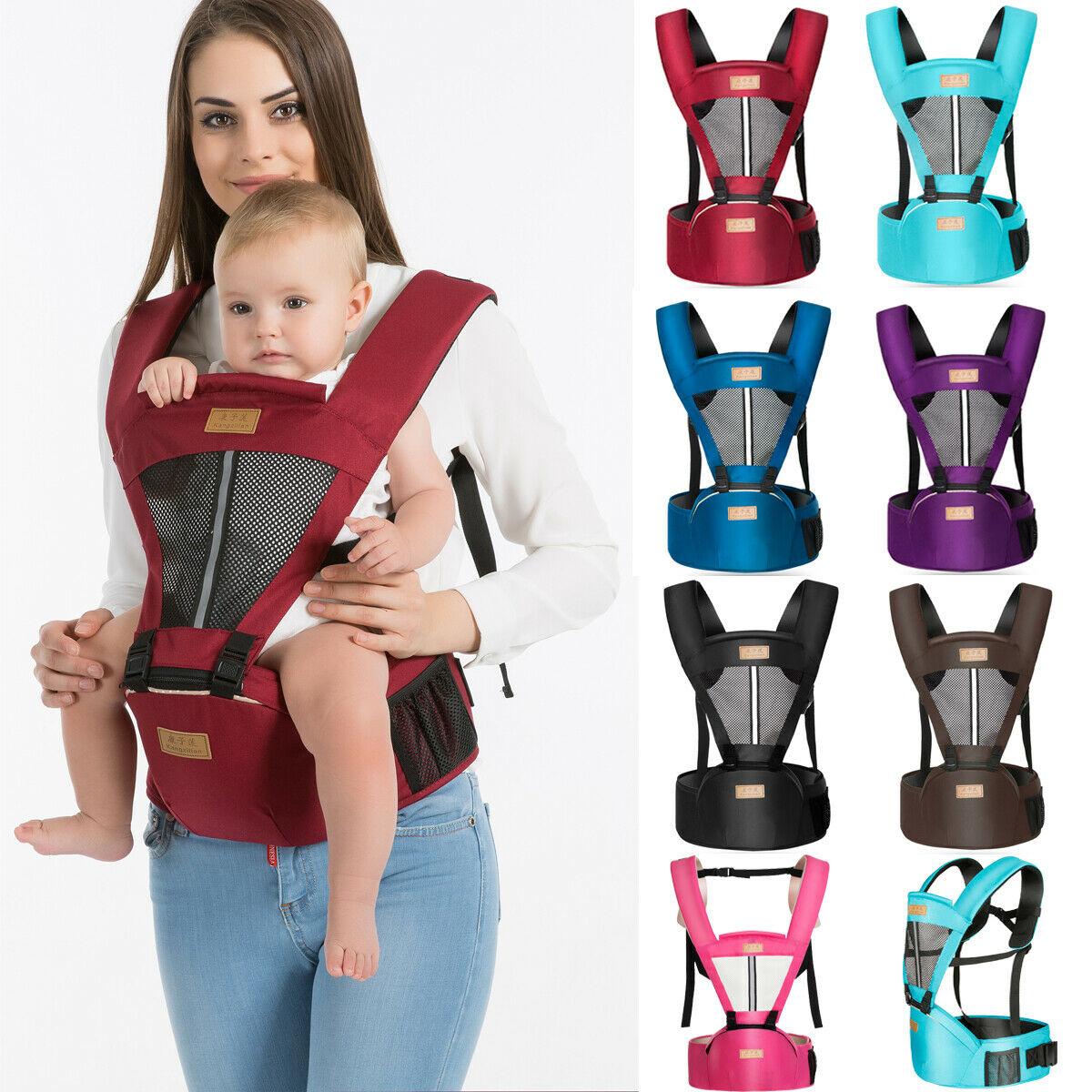 0-36 Tháng Cho Bé Kangaroo Tập Đi Sling Bọc Di Động Trẻ Sơ Sinh Hipseat Mềm Mại Thoáng Khí Có Thể Điều Chỉnh Hông Ghế Quấn Bé sling