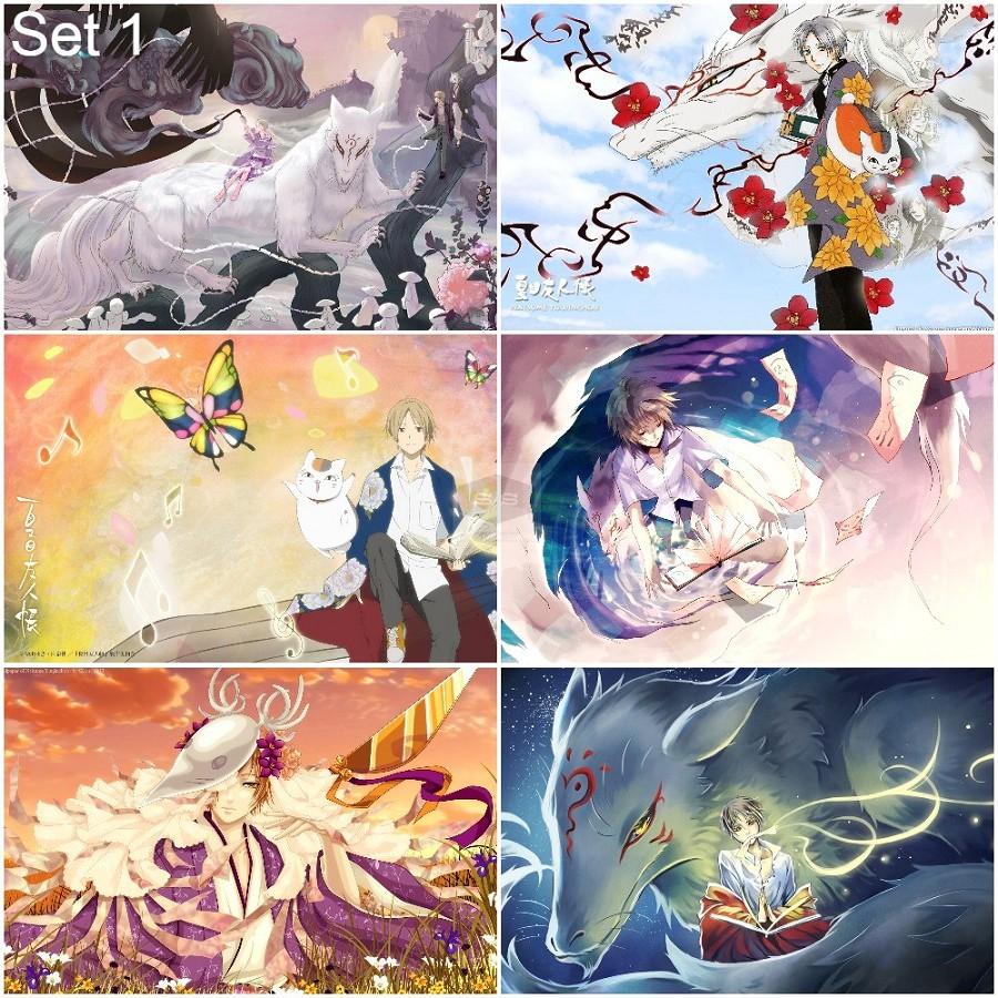 Bộ 6 Áp phích - Poster Anime Natsume's Book of Friends - Natsume Yuujinchou - Hữu nhân sổ - A3,A4,A5