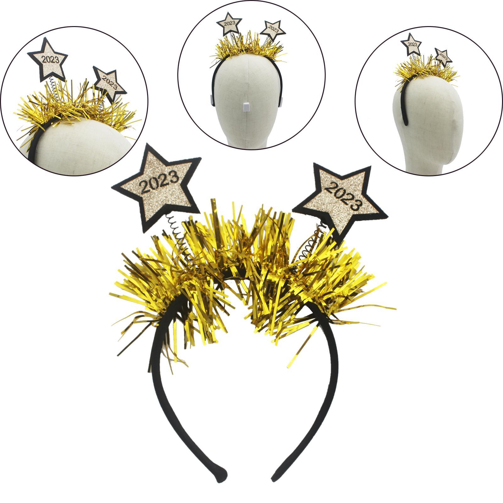 Happy New Year Headband Photo Prop Eve Party Supplies for Kids Adults