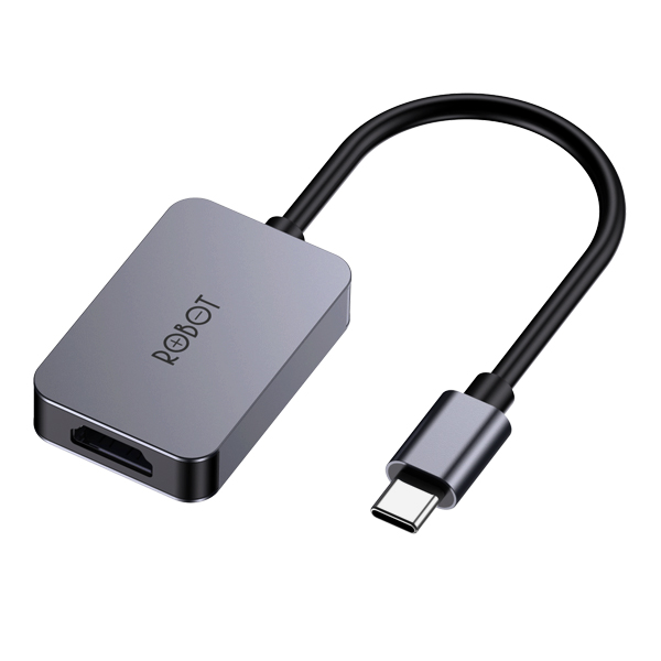 Bộ Chuyển đổi Type-C sang HDMI ROBOT HT100 Kết nối Laptop USB-C với Máy Chiếu - Hàng Chính Hãng