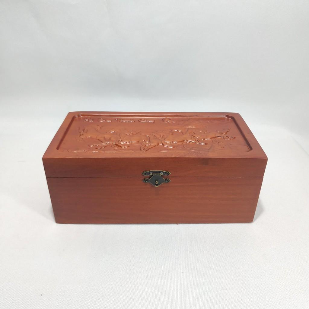 Hộp đựng CON DẤU CÔNG TY, ĐỰNG TRANG SỨC GỖ HƯƠNG CHẠM MÃ ĐÁO THÀNH CÔNG