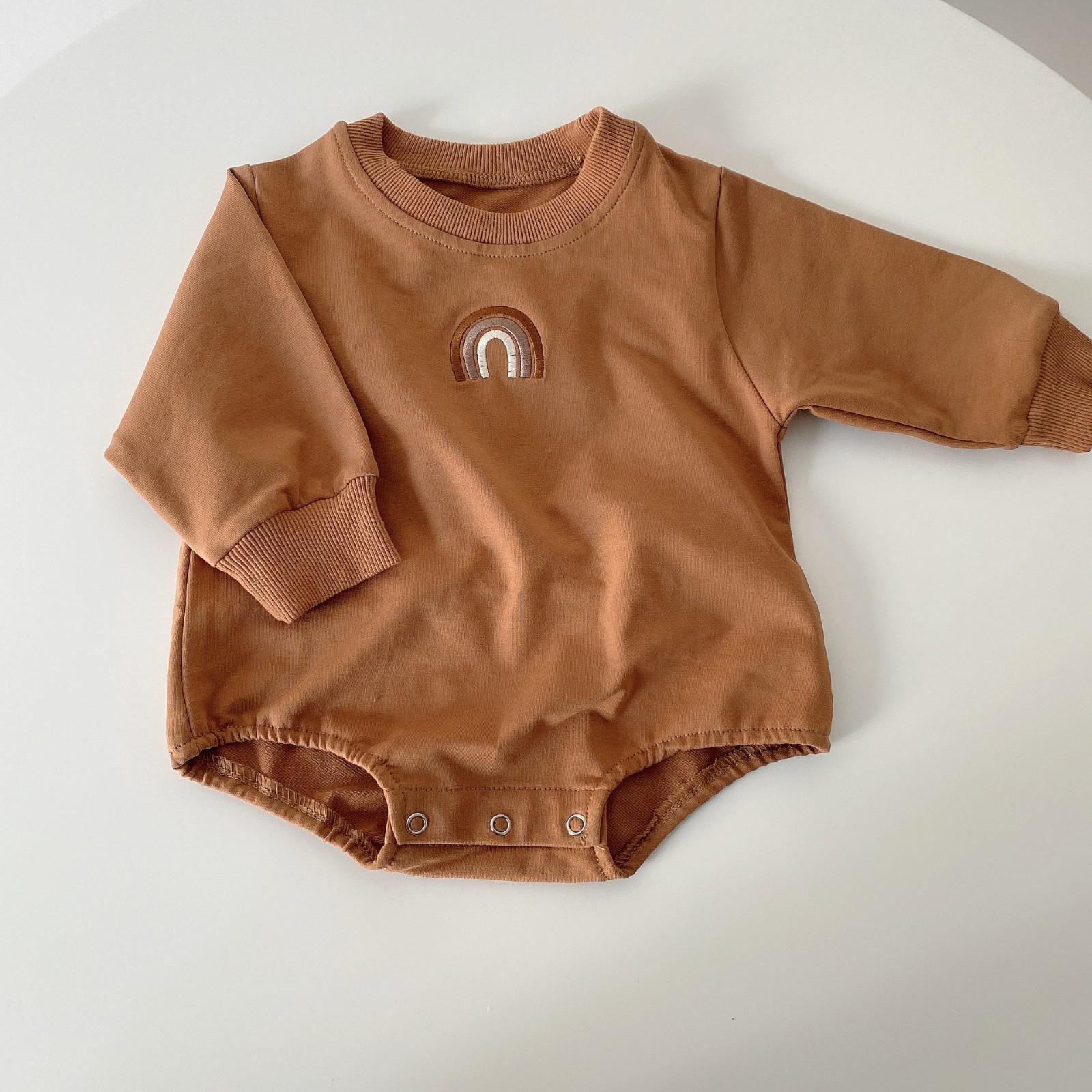 2021 Thu Bé Sơ Sinh Bé Trai Bé Gái Quần Áo Cho Bé Rainbow Bodysuit Tay Dài In Áo Liền Quần Bé Gái Xinh Xắn Đáng Yêu Quần Áo