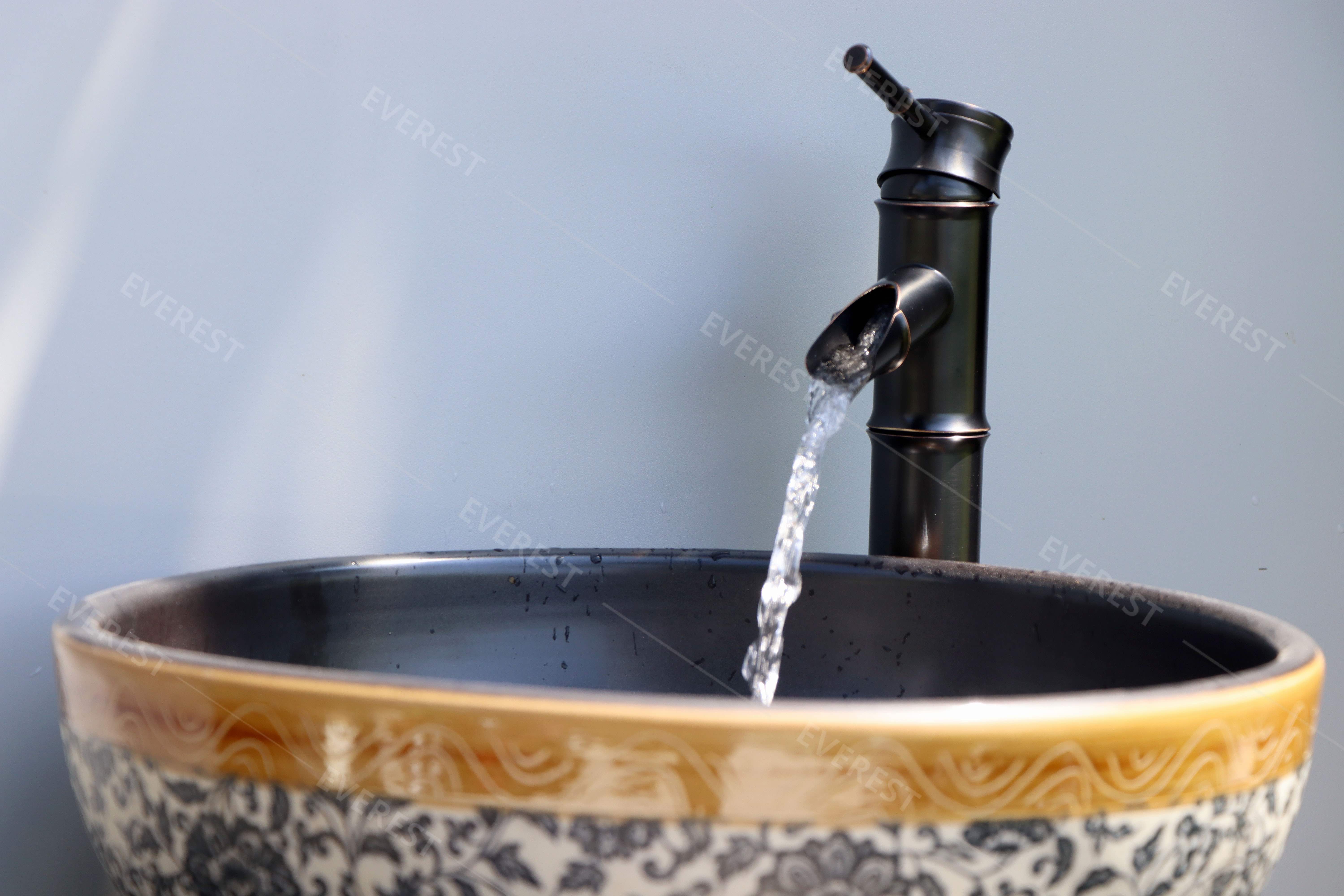 Vòi rửa lavabo đồng đen EVEREST EV-VĐ33