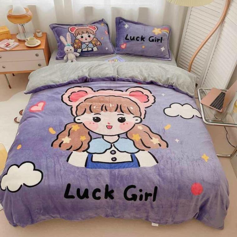 Bộ chăn ga gối nhung tuyết mịn nhiều mẫu mã đa dạng