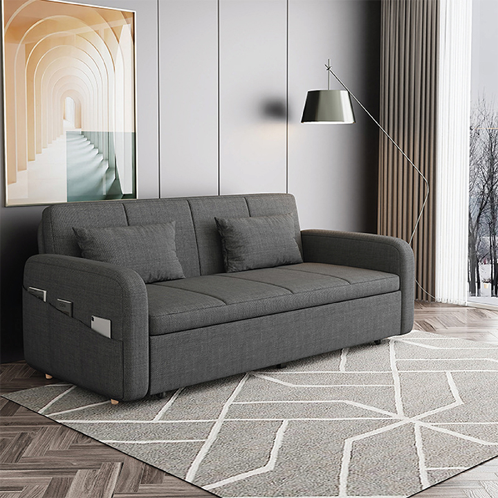 Giường sofa thông minh - Giường ngủ gập thành ghế sofa có ngăn chứa đồ - Sofa giường gấp gọn khung thép sơn tĩnh điện