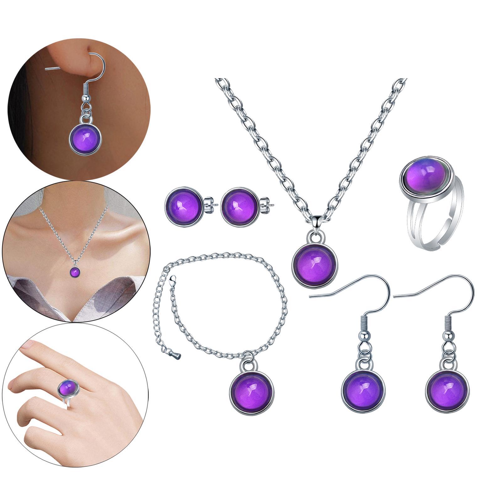 Mood Necklace Jewelry Set Fashion for Girls Women Wife Girlfriend Daily Wear