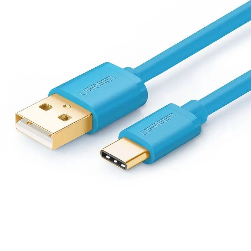 Ugreen UG10658US141TK 3M Màu xanh dương Cáp Usb 2.0 Sang Type C mạ vàng - HÀNG CHÍNH HÃNG