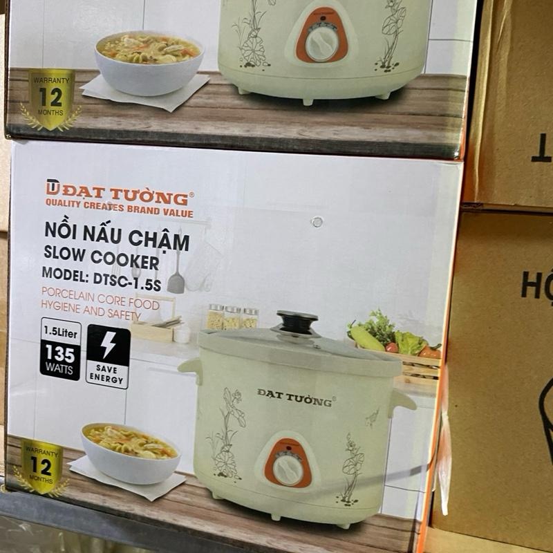 [AnhOtShop] Nồi Kho Cá Nấu Chậm Đạt Tưởng 1.5L – Lòng Sứ Dày, Giữ Nhiệt Tốt, Kho Cá Không Bị Vỡ, Tiết Kiệm Điện, Bền Hơn Loại Thường