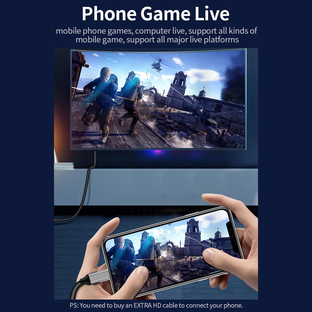 Đầu ra Type-C Capture Phone / Computer Game Live Plug and Play Z29A HD Audio & Video Capture Đầu vào 4K Full HD 1080P