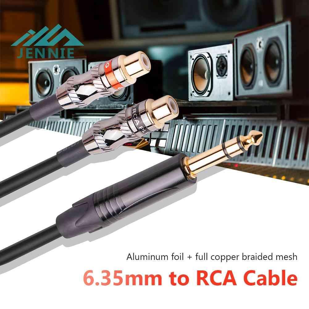 Cáp Chia Audio 6.35mm ĐầU CắM Sang Lỗ CắM 2RCA Mạ VàNg 24k Connec