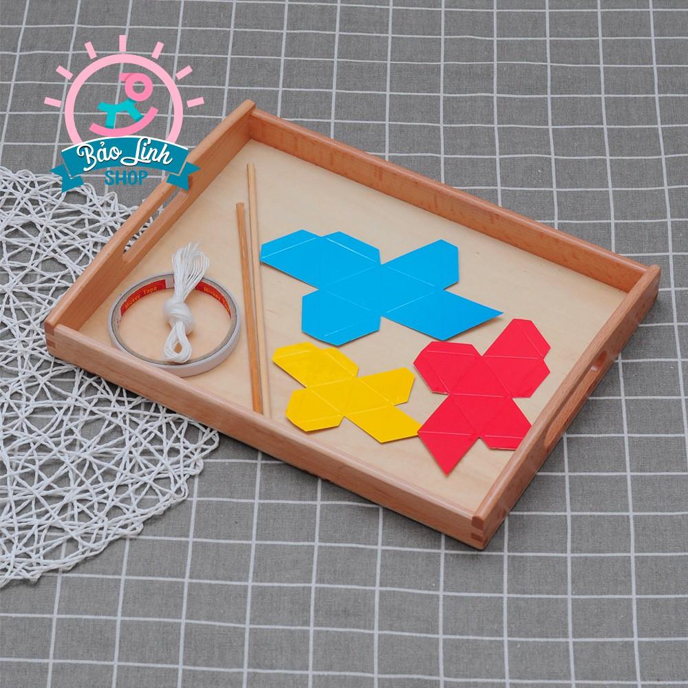 Đồ chơi cho trẻ sơ sinh 0-3 tháng tuổi - Bộ chuyển động Bát Diện CHUẨN MONTESSORI phát triển thị giác, tăng tập trung cho bé