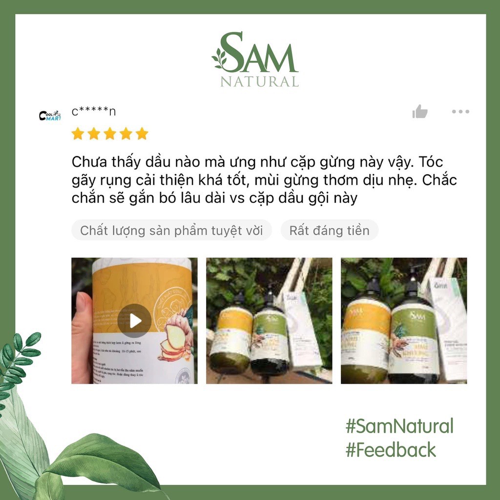 Dầu Gội Gừng Sinh Khương - Sam Natural