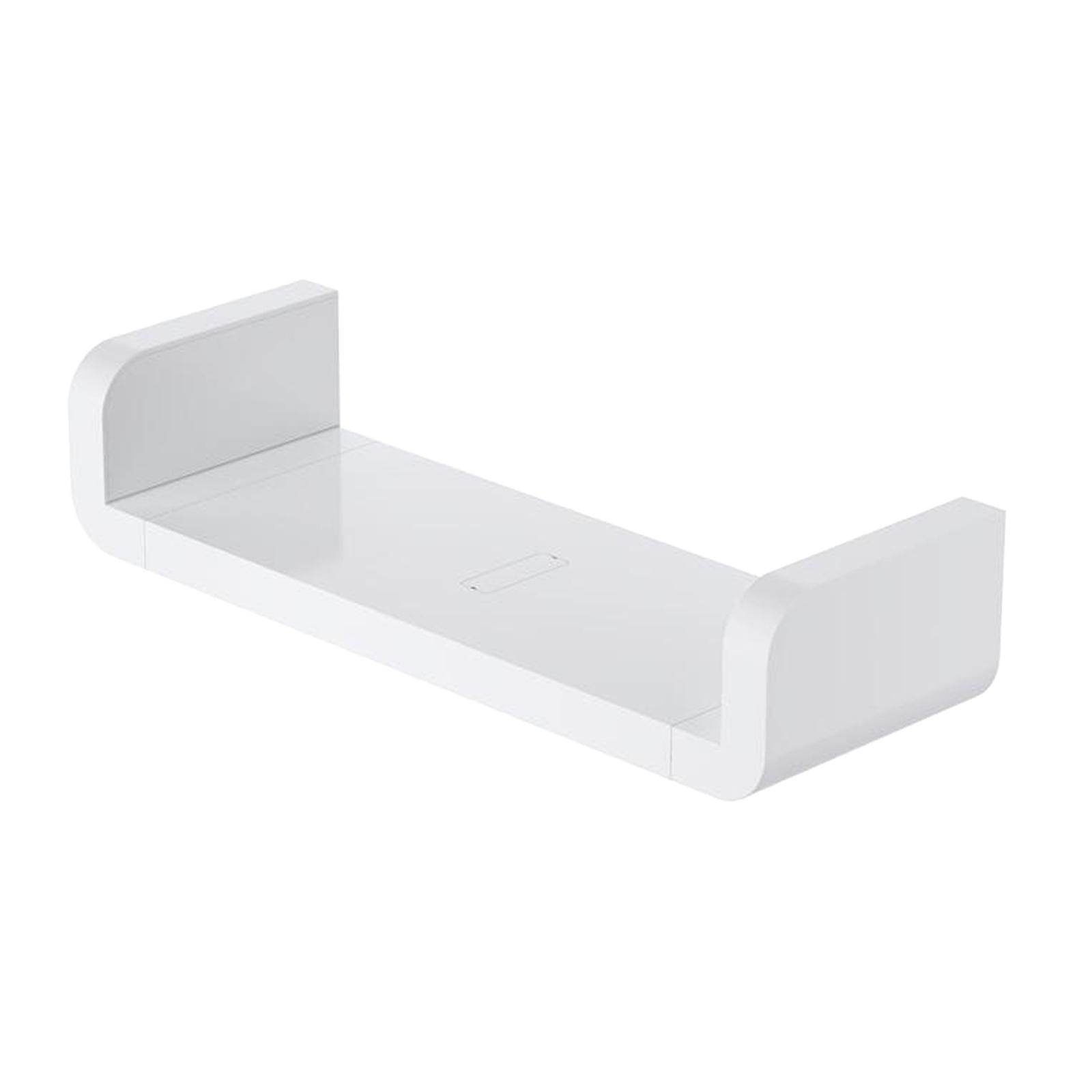 2X Floating Wall Shelves White U Shaped for Bathroom Display Organizer 32cm